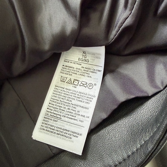 GAP Vegan-Leather Moto Jacket - Picture 6 of 8